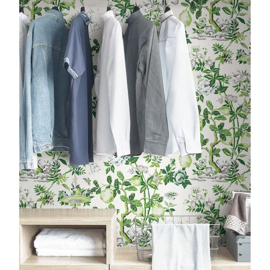Wallpops Verdance Shantung Garden Scalamandre Self Adhesive Wallpaper